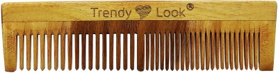 Trendy Look Multi Action Detangling Fizz Control Neem Wooden Comb - Double Teeth Lily