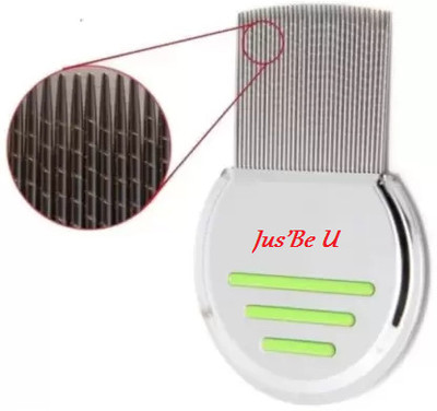 Jus’Be U Human and Pets Long Bristles & Stainless Steel Lice Nits Comb Tool (Pack of 1)