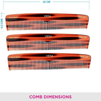 VEGA Graduated Dressing Comb - HMC-42D Pack of 3