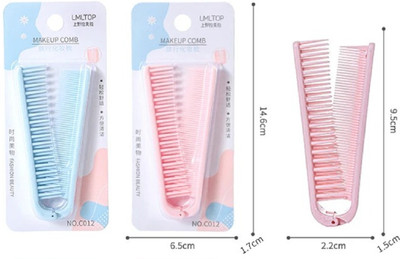 ayushicreationa 1pc |2 in 1 Comb Double Sided Portable Mini Pocket Hair Brush
