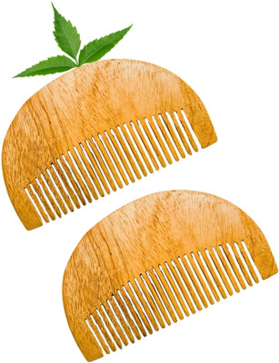 MICLAC Pocket Size Anti Static Beard Comb Travel Friendly Beard Detangling Brush 2PCS