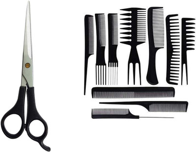 Miss Hot Combo Of Hair Cutting Scissor With Hair Styling Comb Set For Multipurpose Use