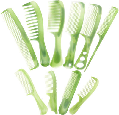 SIGNATIZE Professional Multipurpose 10 Pcs Hair Comb Set Styling Comb Kangi Salon Kit
