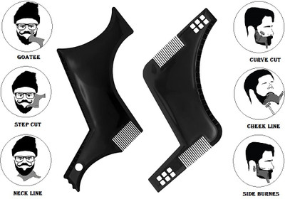 mapperz Beard Shaper for Men-Two Ways beard shaper comb beard shaper tool for men Beard Shaper Tool kit With Comb Perfect Beard Shape For Home And Salon Use Men Beard Accessories