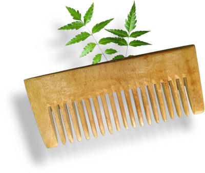 MICLAC Scalp applicator - 1Pcs, Wooden Wide Tooth Comb