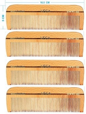 VEGA Dressing Wooden Comb - HMWC-03 Pack of 4