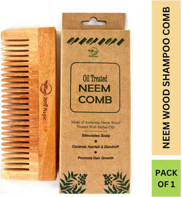 Maati Magic Neem Shampoo Comb for Men & Women | Wide Tooth for easy detangling (Pack of 1)