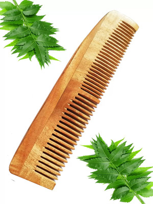 erthenterprise Handmade Neem Wood Broad Tooth Anti-Dandruff Comb For Men And Women