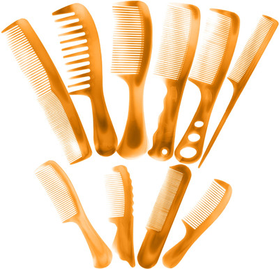 SIGNATIZE Professional Multipurpose 10 Pcs Hair Comb Set Styling Comb Kangi Salon Kit
