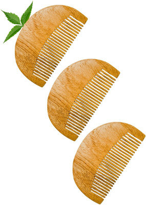 MICLAC Beard Detangling Wooden Comb Beard Detangling Neem Comb 3PCS