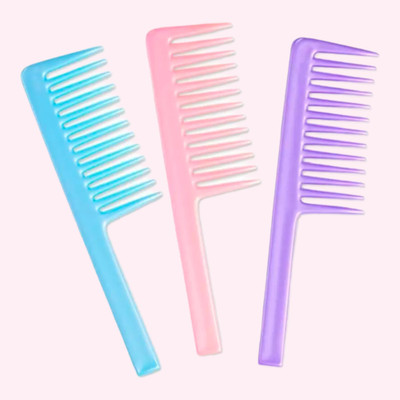 Yolin Shampoo and Detangle with Plastic Wide Tooth Hair Comb | Set of 2