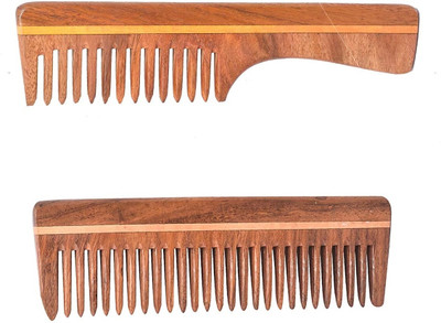 Athrav Hosiery Neem Wooden Comb Big Combo 2