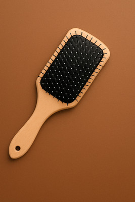 Gleam Soul Wooden Hair Comb with Steel Pins for Frizz Control & Smooth Hair