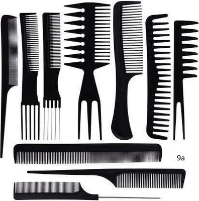 Morbee PROFESSIONAL 10PCS Styling Black Comb Set for All Hair Types & Styles a9