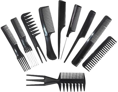 S S Enterprises Set Of 10 Professional Hair Cutting & Styling Comb Kit