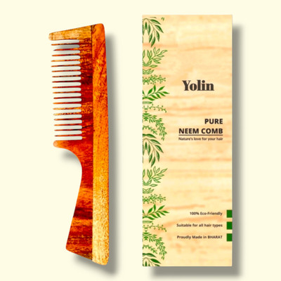 Yolin Neem Wood Comb for Hair Growth and Dandruff Control