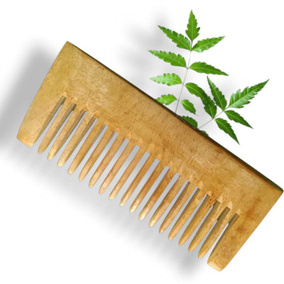 MICLAC Roll comb for men - 1Pcs, Wooden Wide Tooth Comb