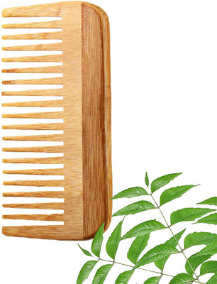 DAUMI Ayurvedic Neem Wood Anti Dandruff Hair Comb ( pack of 1)