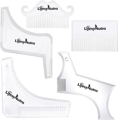 Lifesy Nutra Beard Shaper Tool shaping scale template tool set With Ultra-Slim Pocket Comb