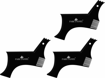 PARK DANIEL Boomerang Beard Line, Beard Shaper Comb for Styling & Grooming Pack Of 3