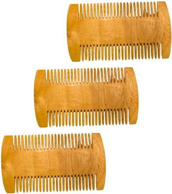 MICLAC Neem Wooden Smooth Teeth for Lice Comb 3PCS