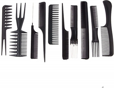 Morbee PROFESSIONAL 10PCS Styling Black Comb Set for All Hair Types & Styles a9