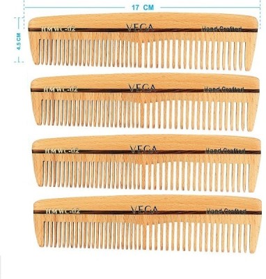 VEGA Classic Wooden Comb - HMWC-02 Pack of 4