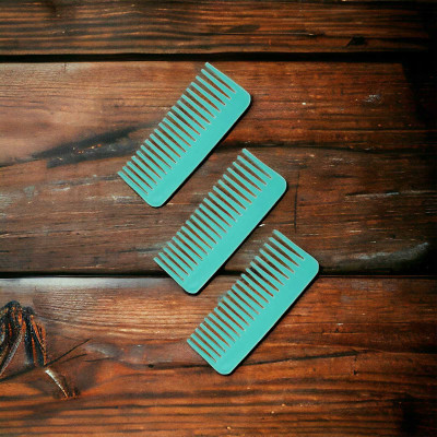 MICLAC Wide tooth comb with handle (pack of 3)