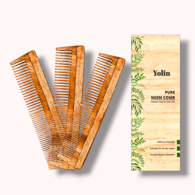 Yolin Wooden Comb for Shampooing to Encourage Hair Growth and Healthy Scalp