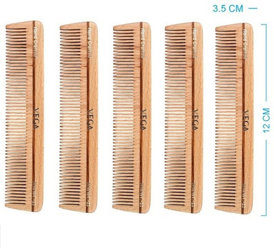 VEGA Dressing Wooden Comb - HMWC-22 pack of5