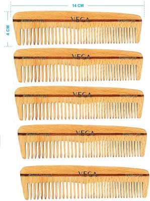 VEGA Pocket Wooden Comb - HMWC-07 Pack of 5