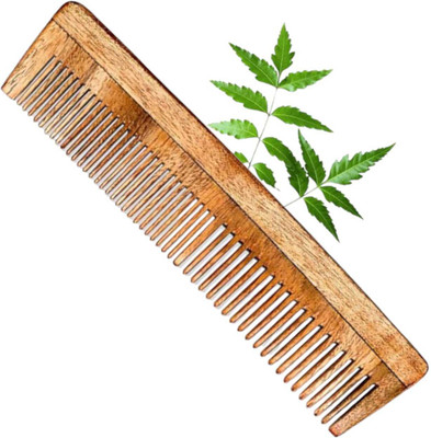 MICLAC Scalp massager - 1Pcs, Wooden Dual Tooth Comb
