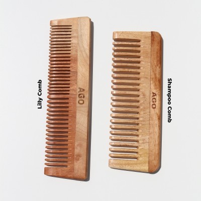 Ago Neem Wood Comb | Set of 2