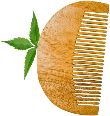 MICLAC Antibacterial Neem Wooden Beard Comb Kaachi Neem Wooden Beard Comb 1PCS