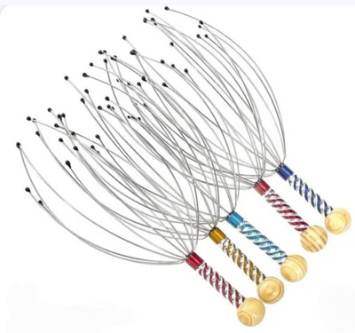 LOCALOC Hand Scalp Massager / Wire Head Scratcher (Combo of 5, Multicolor)