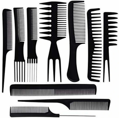 ghorela 10 Styling Comb Set of Variety Pack, Great for All Hair Types