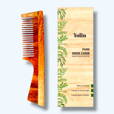 Yolin Neem Wood Comb for Gentle Scalp Care