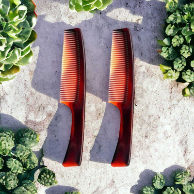 MICLAC Small pocket combs with handle for hair (pack of 2)
