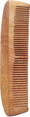 BONSTELLA Neem Wooden Comb - For Shine & Styling Suited For All Hair Types (Dual Tooth)