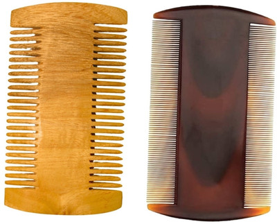 MICLAC Neem Wooden & Plastic Easy-Clean Lice Removal Kangi Set