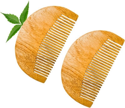 MICLAC Static Resistant Beard & Moustache Comb Hurtless Bracels Beard Comb 2PCS