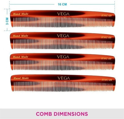 VEGA Dressing Comb - HMC-09 Pack of 4
