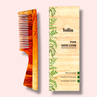 Yolin Neem Wood Anti-Dandruff Comb for Men and Women