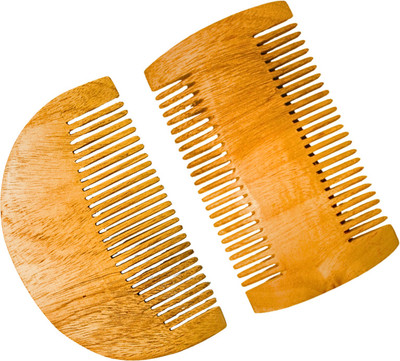 MICLAC Neem Infused Beard & Lice Comb – Pocket Size & Travel-Friendly (Pack of 2)