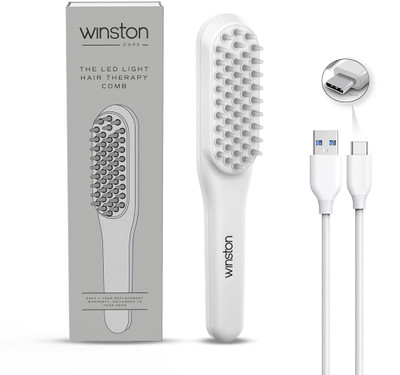 Winston Rechargeable Led Comb for Hair Therapy and Growth for Men and Women - White