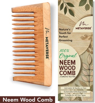 Fitmeasy Original Neem Wooden Comb | Hair Growth & Anti-Dandruff | Infused Oil