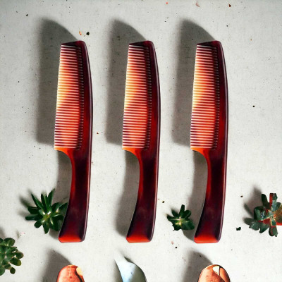 MICLAC Small pocket combs with handle for men (pack of 3)