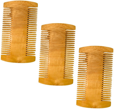 MICLAC Neem Wooden Fine Tooth Design for Effortless Lice Removal 3PCS