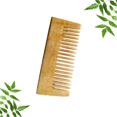 MICLAC Wide Tooth Neem Board Hair Comb 1PCS