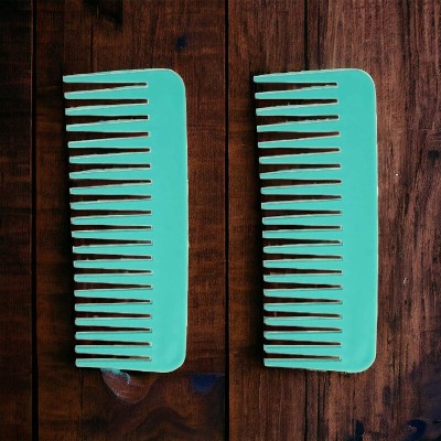 MICLAC Wide tooth comb plastic || Wide teeth hair comb stick 2pcs